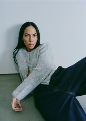 Ibra cardigan Light Grey Melange Copenhagen Muse 